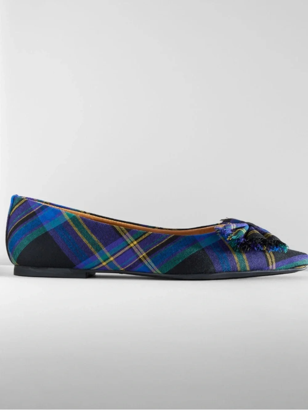 Talbots Whitley Bow Flats Wishful Plaid Size 7.5